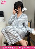بيجامة صيفية مخططة كود 6082