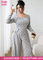 بيجامة حريمي صيفي بأكمام طويلة