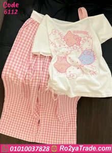 بيجامة صيفي حريمي Hello Kitty