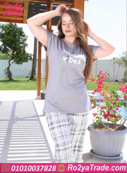 بيجامة صيفي بيج سايز كود B0858